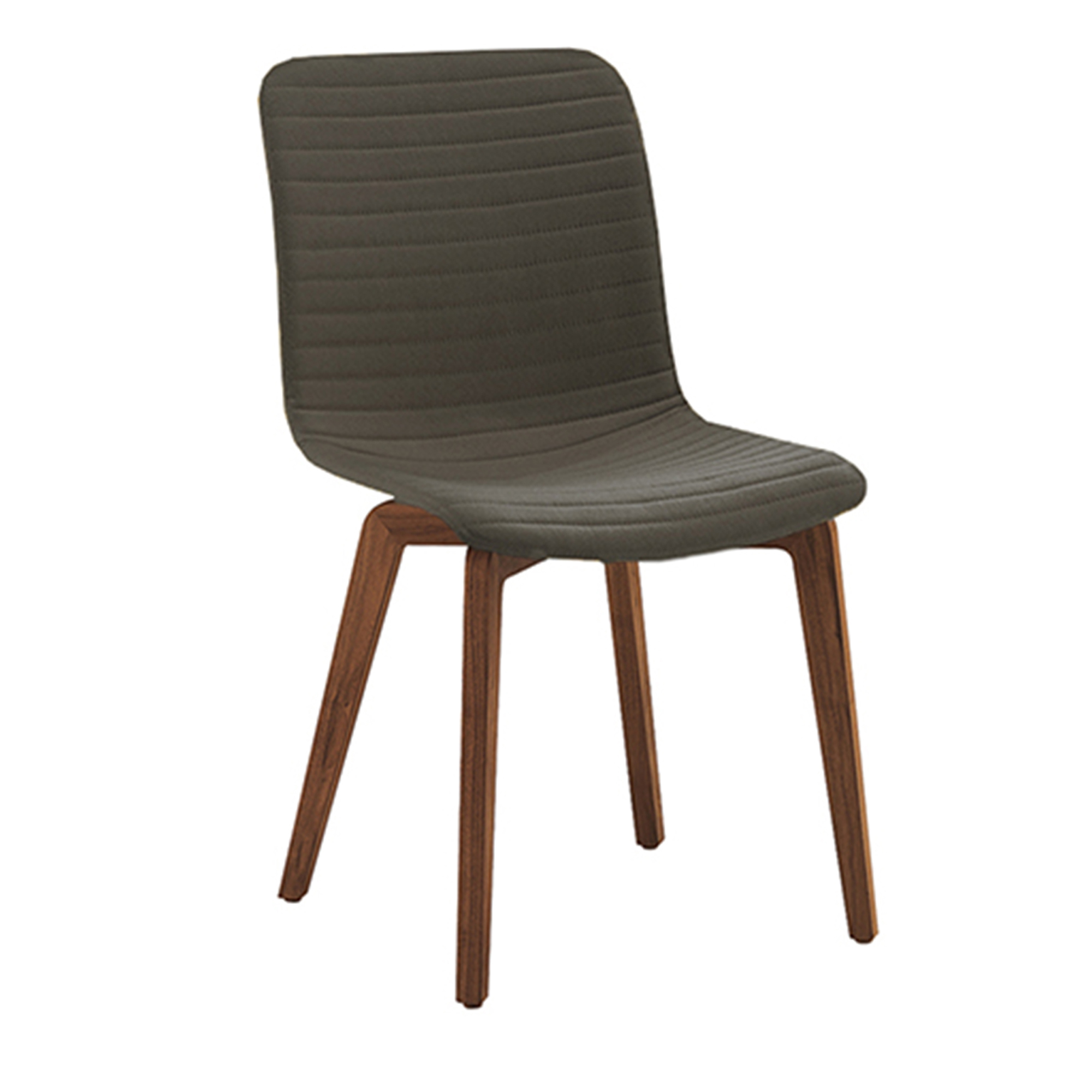 Vela Dining Chair Grey With Walnut Back | Kitchen & Dining Chairs